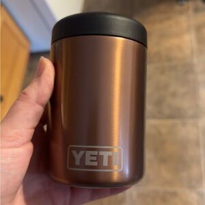 Yeti can coozie copper in color